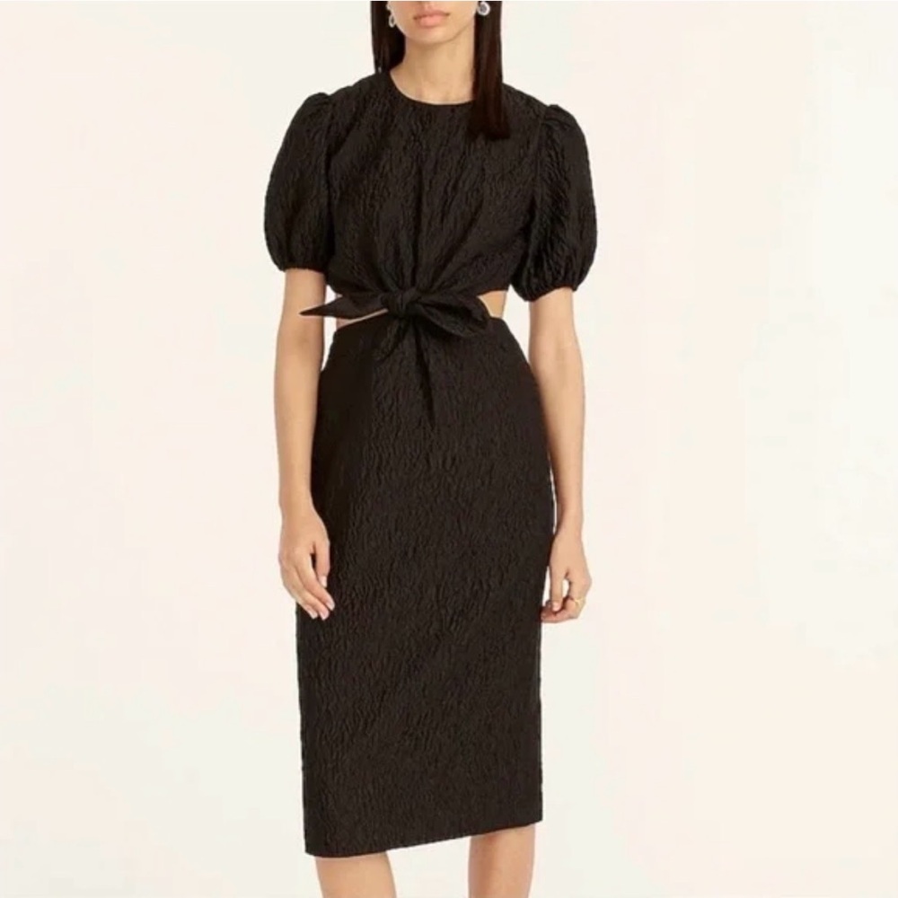 J. Crew Womens Black Textured cutout‎ Mini Dress size 16